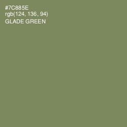 #7C885E - Glade Green Color Image